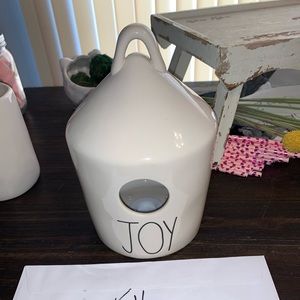 Rae Dunn joy bird house